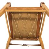 Leather “Safari” armchair, Aage Bruun & Son, Denmark, 1960s