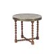 1920's Side-Table with Oak Frame and Brass top