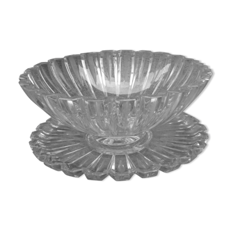 Plat et coupe en cristal "villeroy et boch"