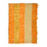 Tapis kilim marocain orange et jaune, 146 x 210 cm