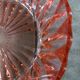 Chiseled pink glass salad bowl