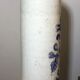 Painted terracotta bottle in black style signed CS bird painting floral decoration