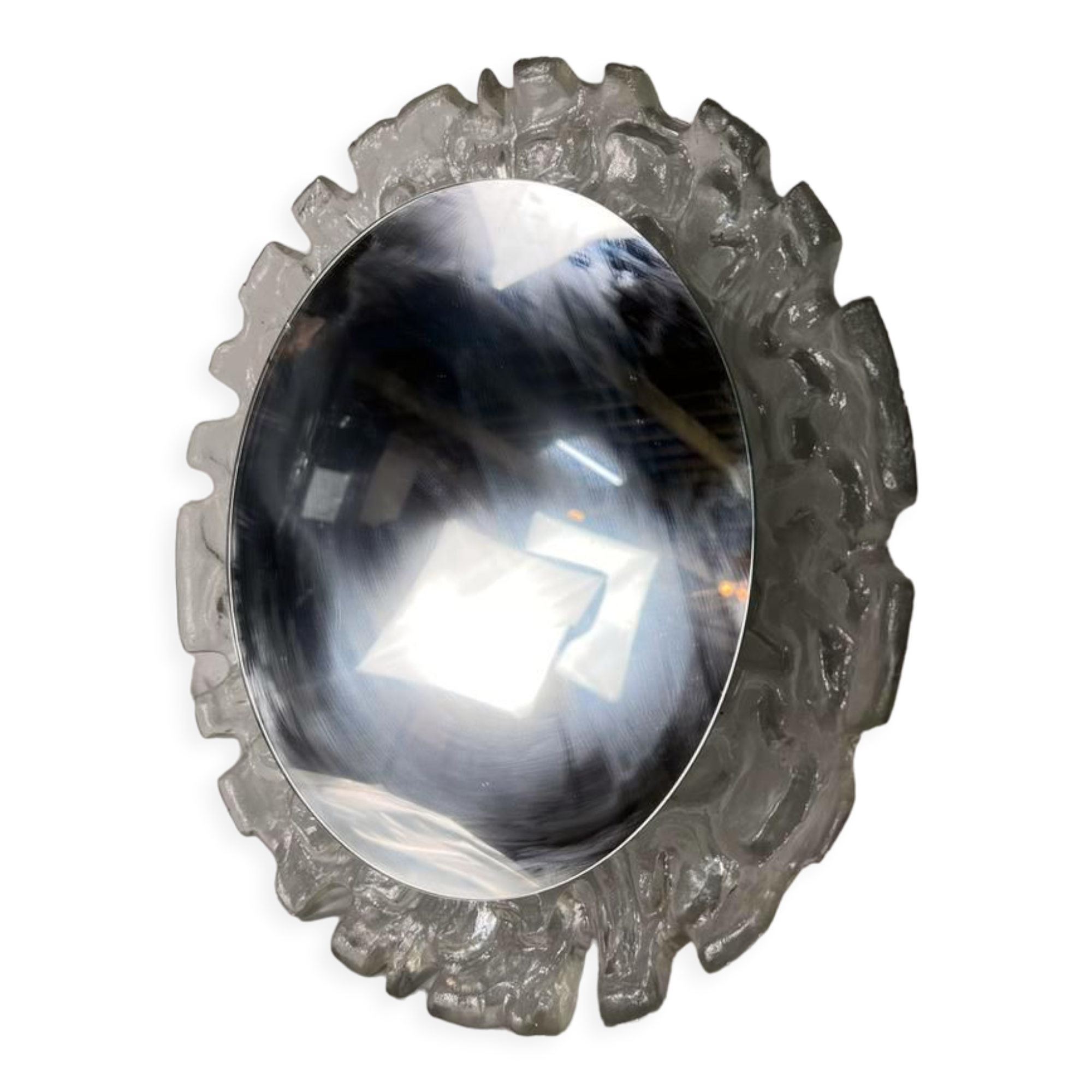 Miroir vintage avec éclairage verre glacé Hillebrand 48cm