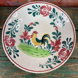 Hollow dish rooster Creil Montereau