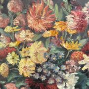 Original Still Life Oil on Canvas “Still Life with Flowers” by F. Wiegand