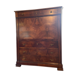 Secretary in solid walnut