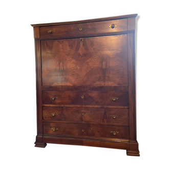 Secretary in solid walnut