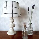 Vintage ceramic lamp and custom lampshade