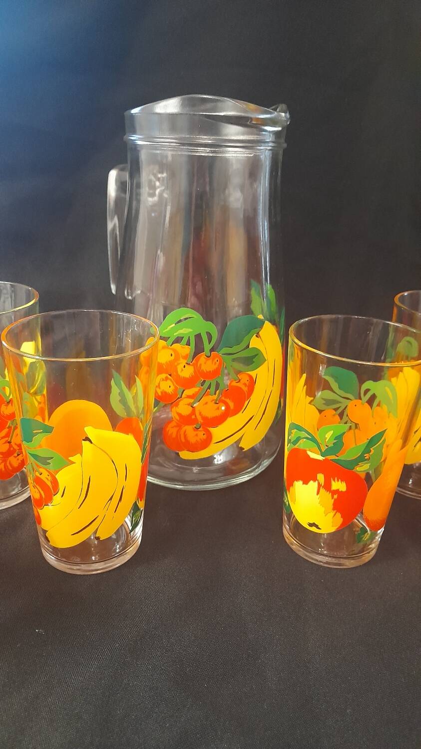 Orangeade service vmc reims 1 carafe and 6 glasses