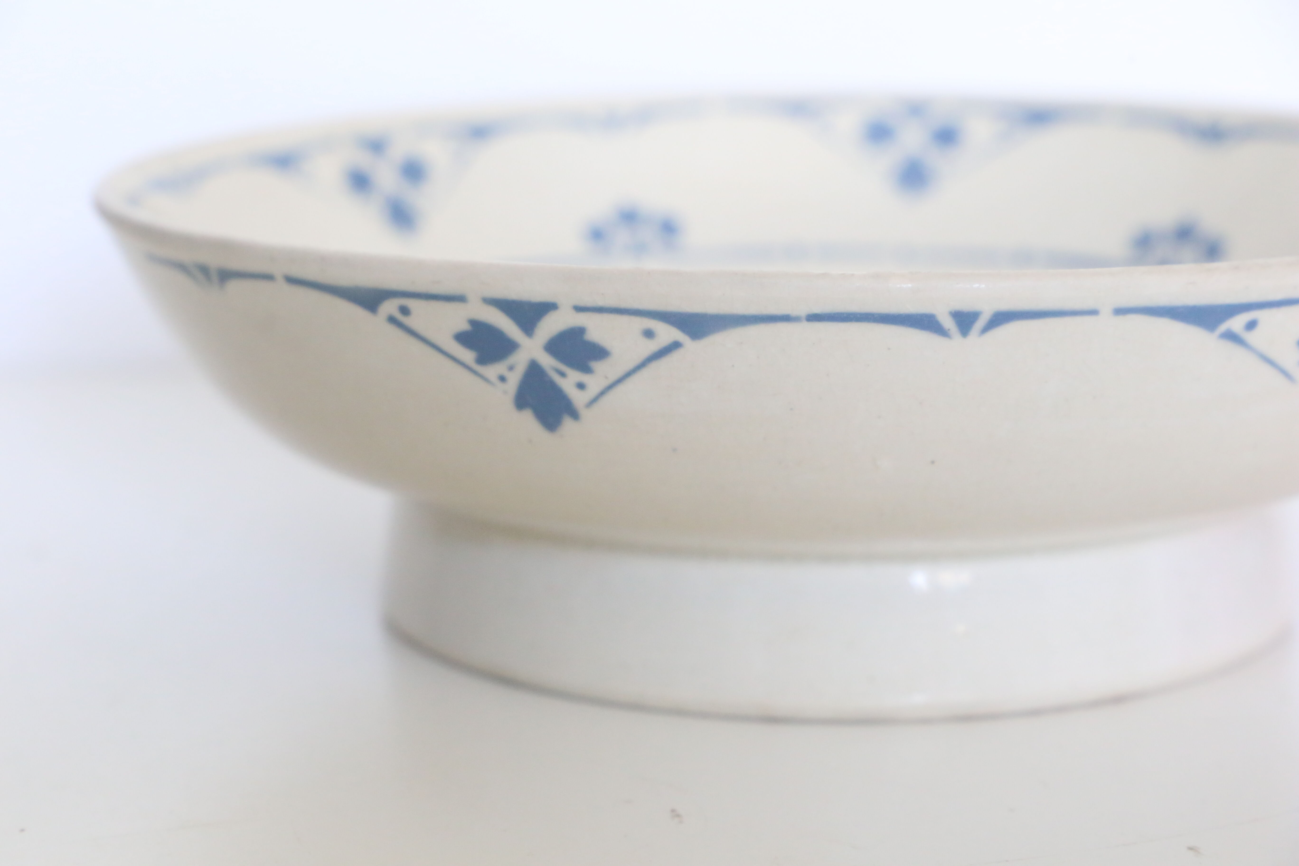 Fruit bowl, dish on pedestal, Luneville, Vintage