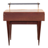 Vintage bedside table, wooden nightstand with shelf, side table, end table, 50's