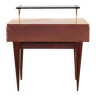 Table de chevet vintage, table de nuit bois avec tablette, table d'appoint, bout de canapé, 50's
