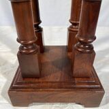 19th century high stand with 4 columns, walnut pedestal