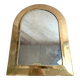 Vintage Moroccan wall mirror in brass, arch shape.