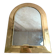 Vintage Moroccan wall mirror in brass, arch shape.