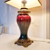 Antique 19th Century Chinese "Oxblood" Lamp Mounted on Bronze - Style