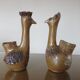 2 ceramic zoomorphic vases, signed 50s