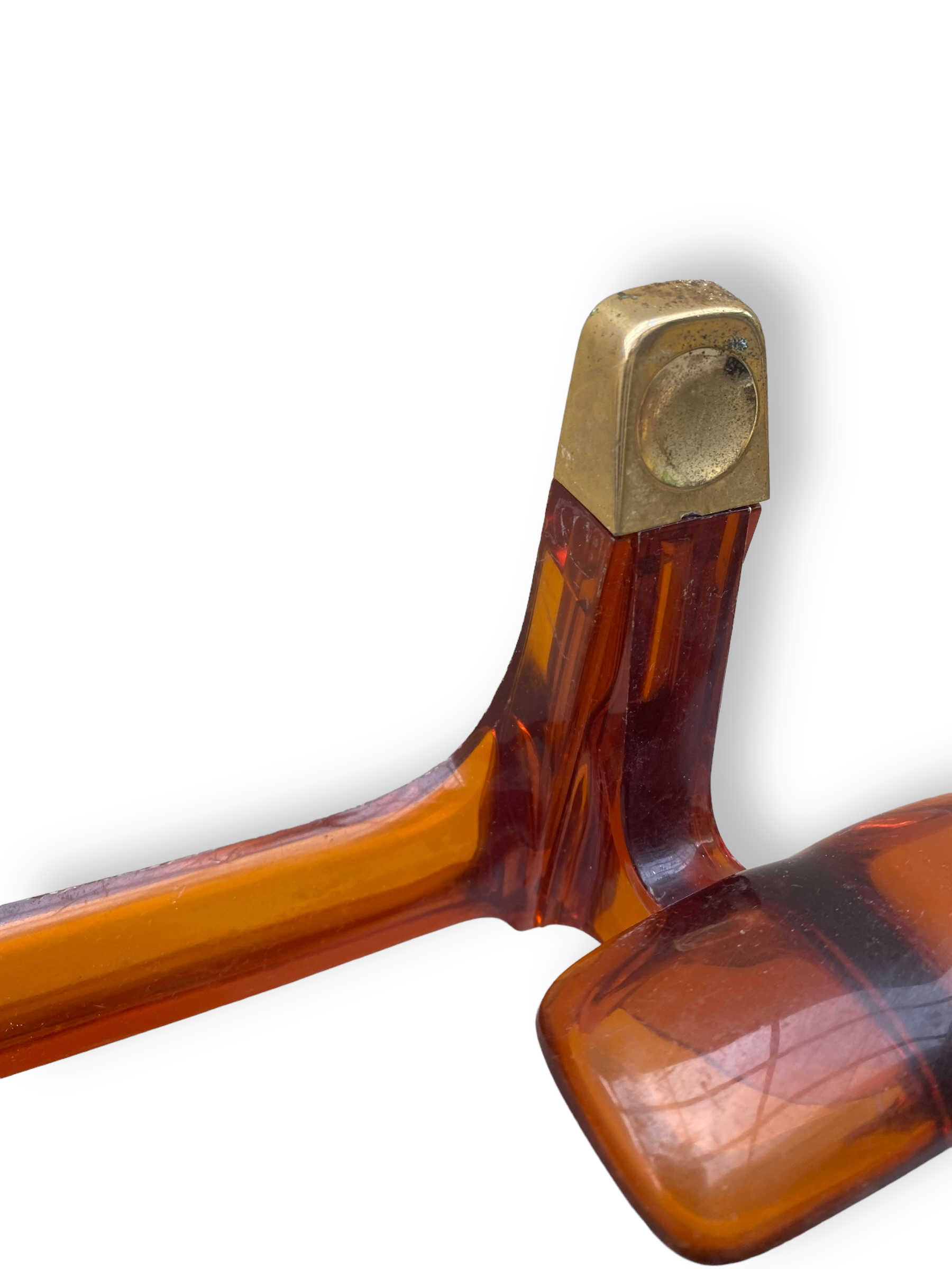 Patère en plastique transparent orange
