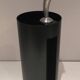 "Golf" umbrella stand in black plastic and chrome