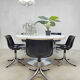 Midcentury dining office set Tecno 'Modus' chairs