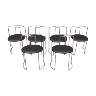 Ensemble de 6 chaises, Italie des années 1970