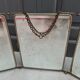Old barber triptych mirror to put or hang 19x25cm