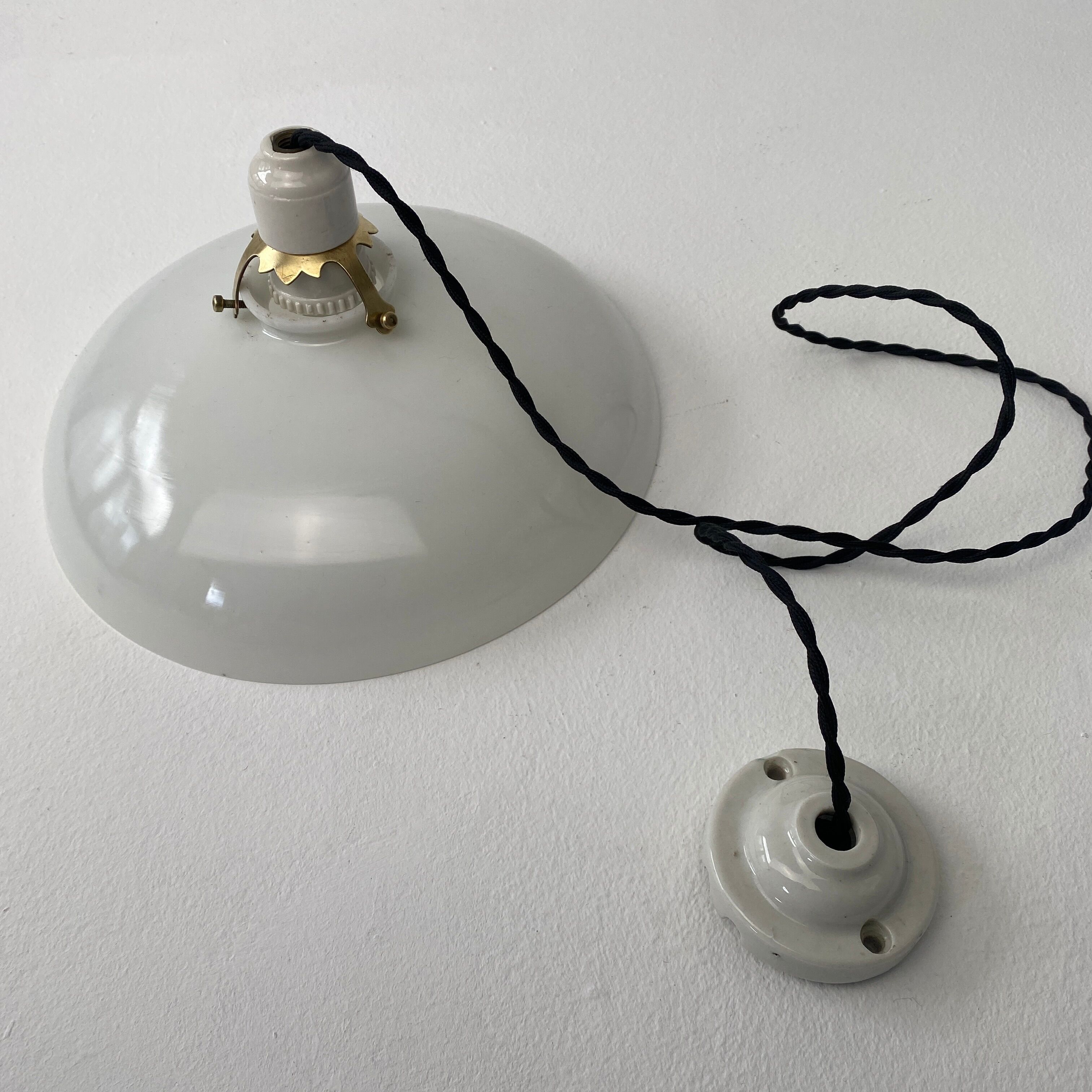 Old vintage opaline pendant lamp
