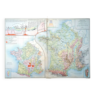 1879, Hypsometric map of France