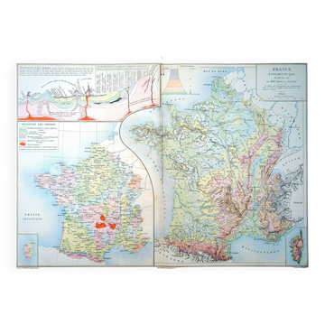 1879, Hypsometric map of France