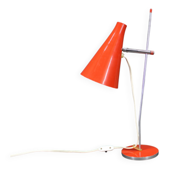 Lampe de table rouge Josef Hurka des années 1960 pour Lidokov, Tchécoslovaquie