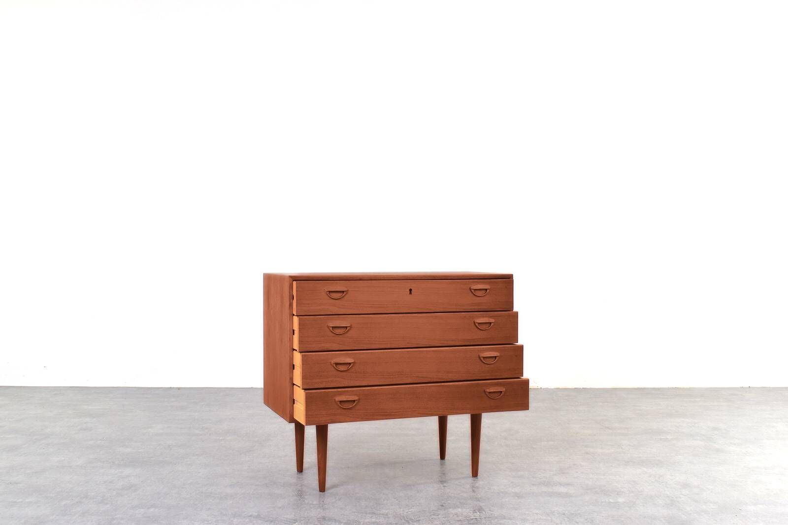 Teak Chest of Drawers by Kai Kristiansen for Feldballes Møbelfabrik, 1960s.