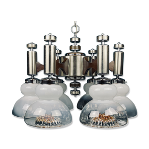 lustre en verre de murano du milieu du siècle par Mazzega italie années 1960