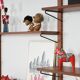 Modular shelving from the 1960s — Danish teak veneer wall system