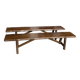 Paire de bancs orme pour table de ferme brutaliste rustique 1950