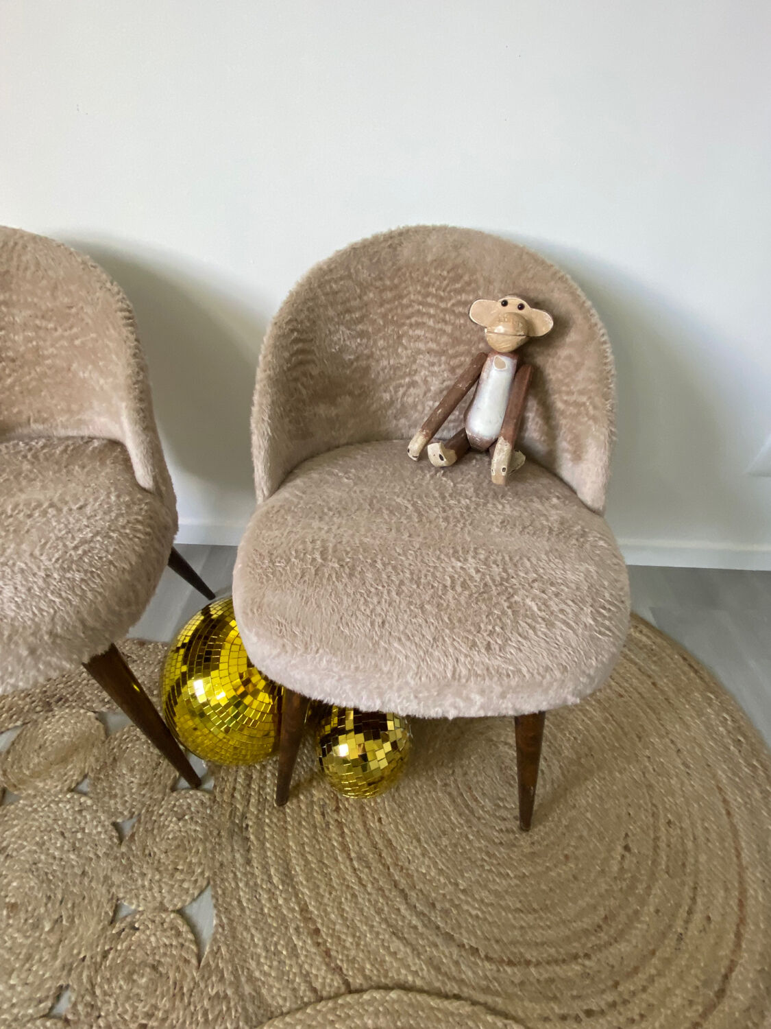 Vintage furry chairs