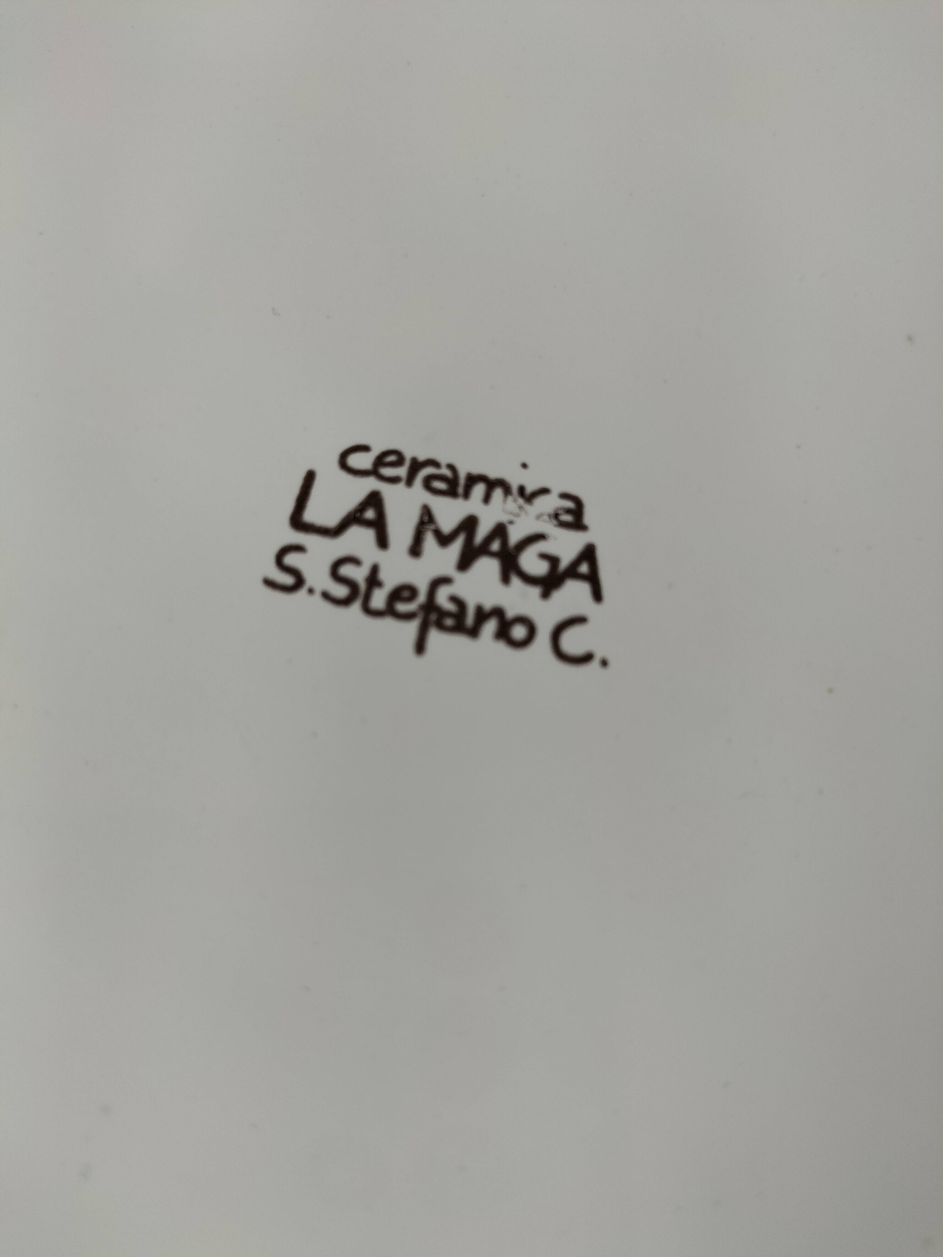 Hand painted plate Ceramica La Maga (Santo Stefano di Camastra)