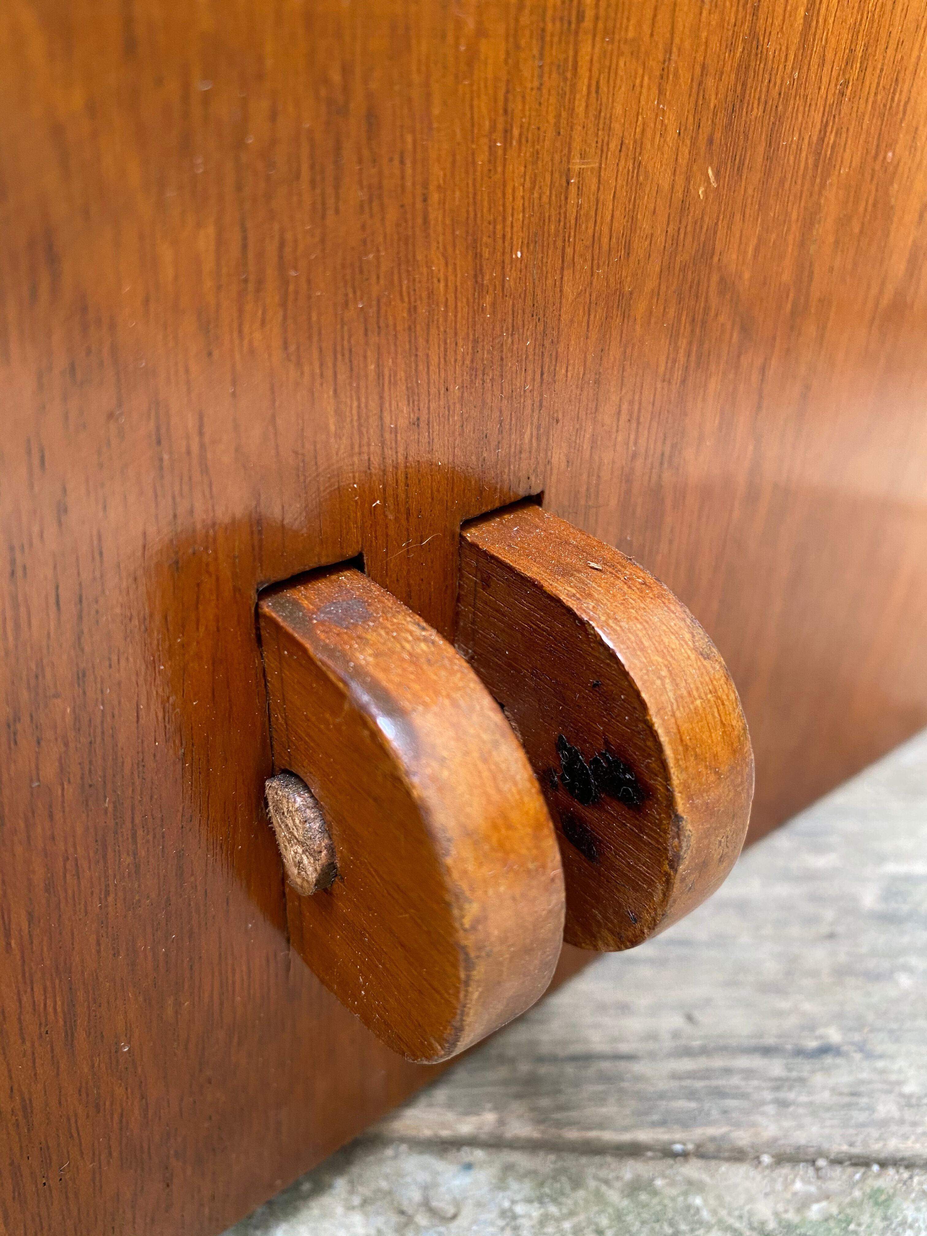 1960 Angel Pazmino leather bedside table