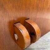 1960 Angel Pazmino leather bedside table