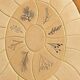 Barrois coffee table signed – solid oak and ceramic