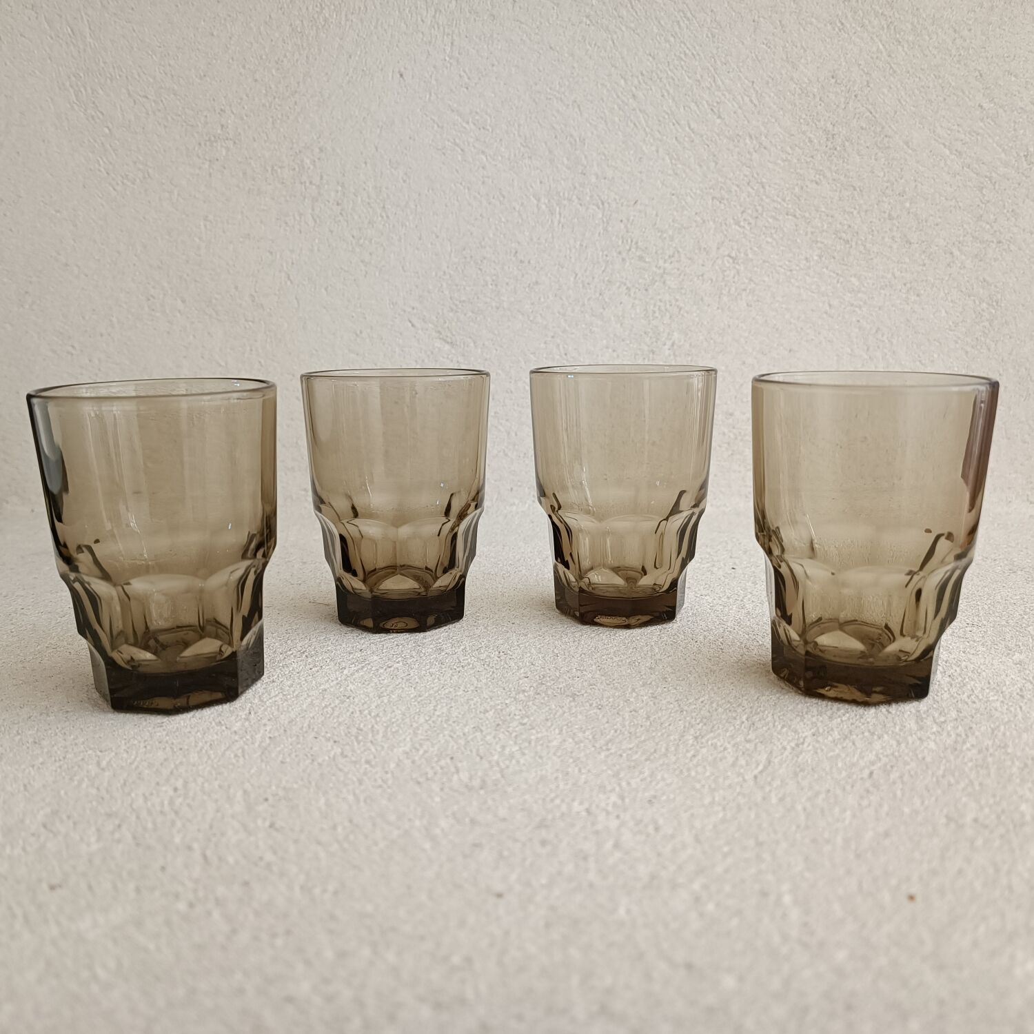 4 verres à eau vintage