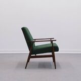 1960 Henryk Lis Mid Century Armchair in Green Tweed