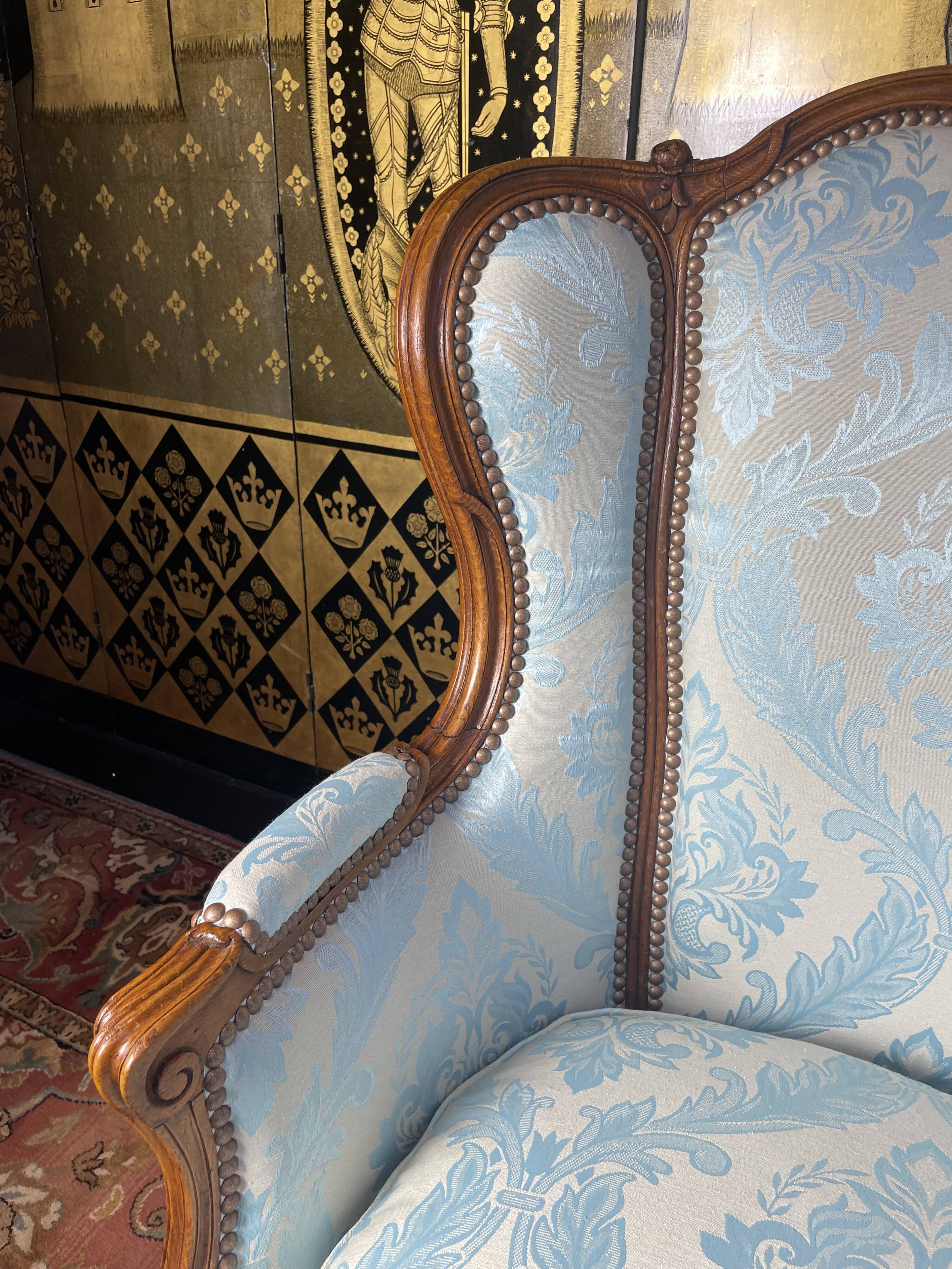 Restored Louis XV style shepherdess armchair