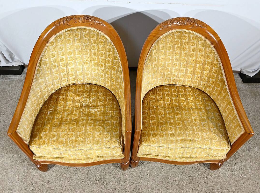 Pair of Blonde Mahogany Armchairs, Art Deco – 1940