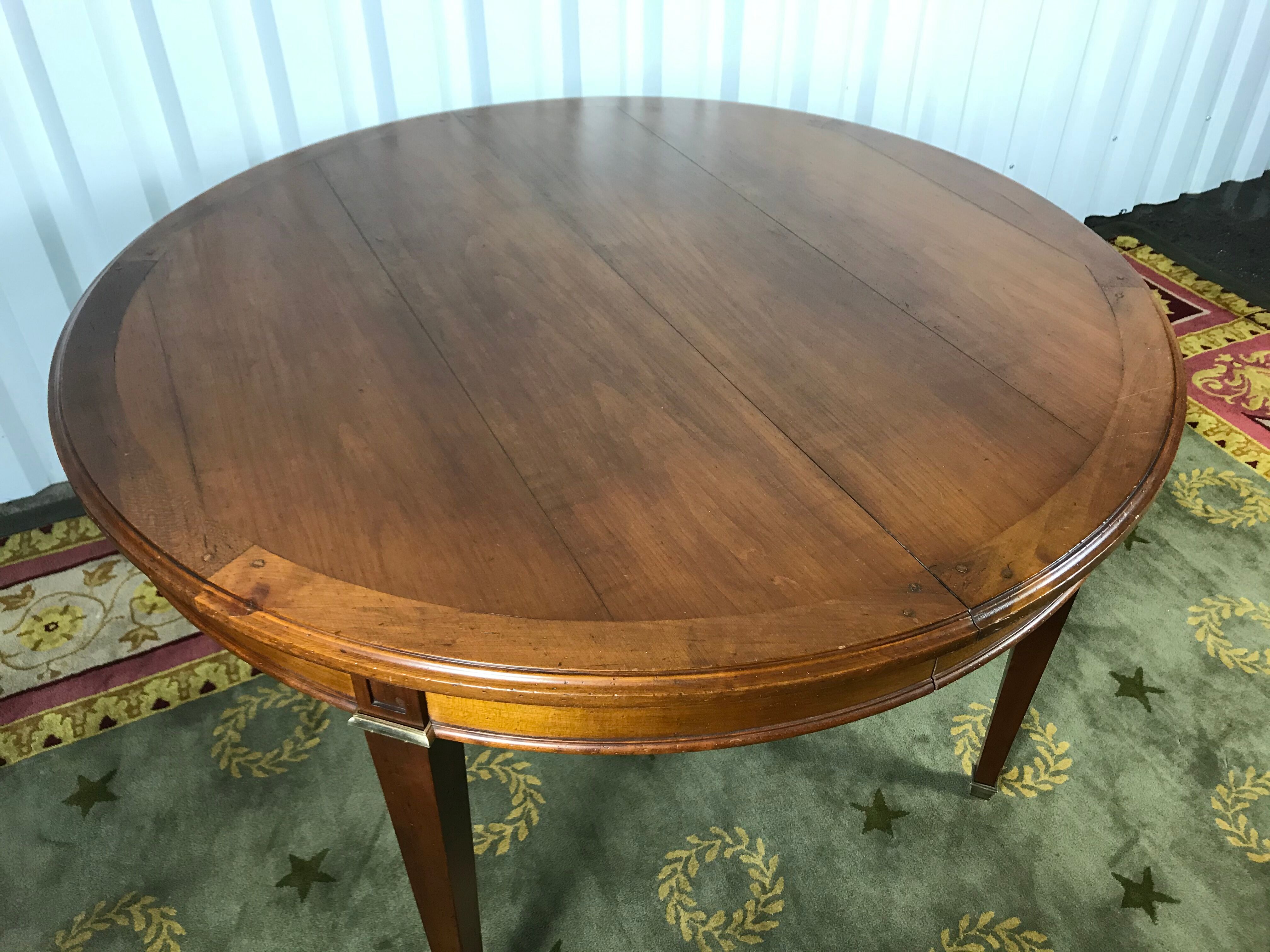 Louis XVI dining room table - 3 cherry extensions