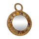 Brutalist mirror in lead and talosel by Irena Jaworska
