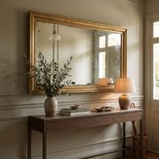 Golden mirror in oak from the 19th century.