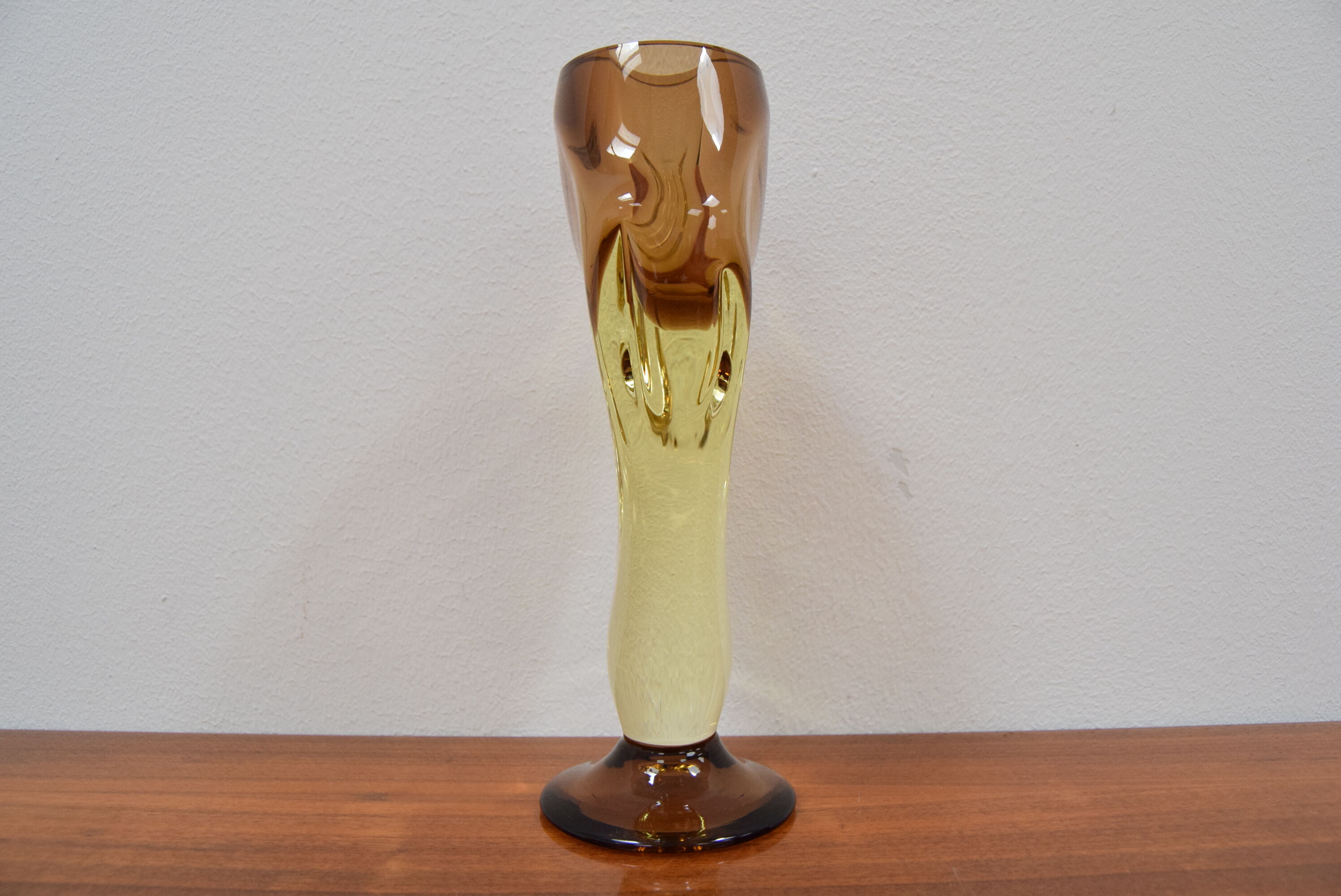 Mid-century Art Glass Vase,Chribska,1960's.