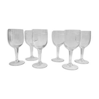 6 engraved glasses