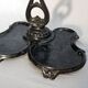 Fireplace tool set, cast iron and wrought iron