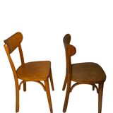 Paire de chaises vintage dépariées - Design minimaliste des années 50